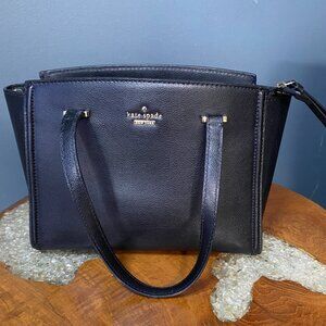 Kate Spade Cameron Medium Satchel in Black Saffiano Leather – Classic & Timeless